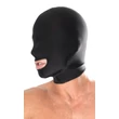 Fejmaszk szájnyílással Spandex open mouth hood  black