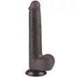 Letapasztható 9'' sliding skin dual layer dildó fekete
