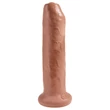 Realisztikus dildó letapasztható 7" uncut  tan