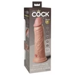 Letapasztható vibrátor 8" dual density vibrating silicone cock  light