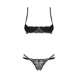 Nyitott tanga és melltartó szett - Nutris 2-pcs crotchless set xs/s