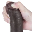 Letapasztható 8'' sliding skin dual layer dildó fekete ii