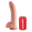 Letapasztható dildó herékkel 9" cock with balls  light