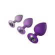 Lila szilikon anál plug szett - Her little gems trainer set purple