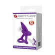 Vibrációs péniszgyűrű herepgyűrűvel és csiklóizgatóval Pretty Love Vibration Cockring purple