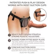 Heveder tapadókorongos játékoknak, fekete és barna Comfy body dock strap-on harness 