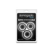 Vékony, szilikon péniszgyűrű készlet 3 db-os - Renegade Slim Rings Black