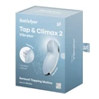 Csiklóizgató vízálló 11 programmal Tap & climax 2 (blue)