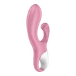 Felfújható nyúl vibrátor g-pont és csikló izgatásra Air pump bunny 2 light red