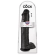 Fekete herés óriás dildó 38 cm - 15" cock with balls