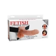 Üreges felcsatolható pénisz 18 cm-es Hollow strap-on with balls light black