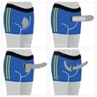 Elegáns Chic strap-on shorts l/xl boxeralsó kék