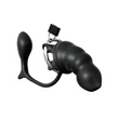 Péniszketrec análpluggal Ass-gasm cock blocker black