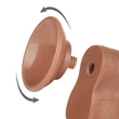 Letapasztható 8'' sliding skin dual layer dildó barna i