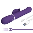 Masszírozógyöngyös csiklókaros vibrátor sötét lila - Pretty Love Falin twinkled tenderness purple