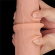 Valósághű kétrétegű dildó 34 cm king sized sliding skin dual layer dong
