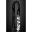 Korbács üvegdildó nyéllel Icicles No. 38 clear fekete
