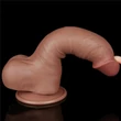 Letapasztható 8'' sliding skin dual layer dildó barna i