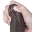 Letapasztható 8'' sliding skin dual layer dildó fekete i