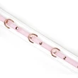 Nyakörv pórázzal White & pink fairy goat leather collar