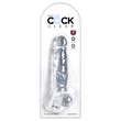 Átlátszó dildó 20 cm with balls clear 8