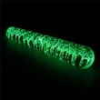 Foszforeszkáló kétvégű üvegdildó Glow in the dark Twilight Gleam glass dildo slim fantasy