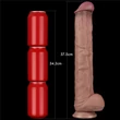 Realisztikus hajlítható dildó 37,5 cm dual layered bendable silicone cock xxl (flesh)