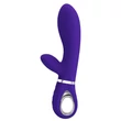 Csiklókaros puha szilikon g-pont vibrátor Pretty Love Thomas Purple II 20cm