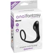 Fenékdugó péniszgyűrűvel Ass-gasm cockring plug fekete