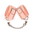Bokabilincs vegán bőrből Pink organosilicon ankle cuffs