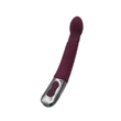 G-pontos vibrátor Titanz 8" silicone rechargeable vibrator in rubine red