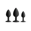 Fekete 3 részes szilikon anál plug szett - Renegade Triple Ace Kit Black