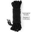 Fekete kötél Rebellion reign ebony silky bondage rope
