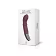 G-pontos tolófunkciós vibrátor Titanz 7" silicone rechargeable vibrator in rubine red