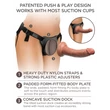 Felköthető heveder dildóval Comfy silicone body dock kit black/ dark brown