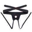 Vibrációs felcsatolható fekete herés dildó 17,7cm - Vibrating easy strapon set 7.0'' black