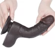 Letapaszható dildó 7.5'' sliding skin dual layer dong fekete iii