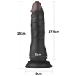 Felcsatolható fekete herés dildó állítható hámmal 19 cm - Easy strapon set 7.5'' black