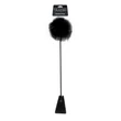 Paskoló szőrme simogatóval Feather crop fekete 53 cm