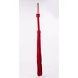 Bőr korbács Softy handle calf leather tails piros
