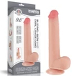 Letapasztható 9'' sliding skin dual layer dildó testszínű