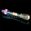 Twilight gleam glass dildo- twin pleasures