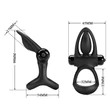 Vibrációs péniszgyűrű herepgyűrűvel és csiklóizgatóval Pretty Love vibration cockring black