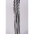 Fonott bőr korbács Kid handle leather braided tails fehér