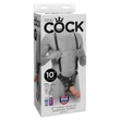 Felköthető üreges dildó 10" hollow strap on suspender system light/black
