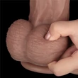 Realisztikus hajlítható dildó 37,5 cm dual layered bendable silicone cock xxl (flesh)