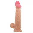 Realisztikus csúszóbőrös herés dildó Pretty Love Orton 24 cm
