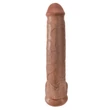 Realisztikus dildó 42 cm letapasztható Cock with balls 15 tan