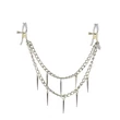Mellbimbó csipesz lánccal Rock hard nipple clamps  silver