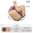 Torzó realisztikus vibrátorral Streetgirl's dual motor sensation pulse with dildo